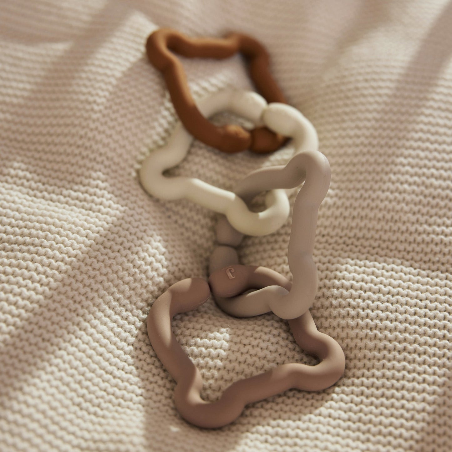 Jollein Baby Änhänger Ringe Silikon - Teddy Bear Bunt