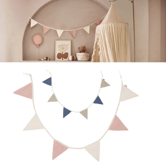Jollein Stoff Wimpelkette zur Kinderzimmer Babyzimmer Dekoration