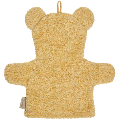 Sterntaler Baby Waschlappen Waschhandschuh Löwe gelb Rückseite