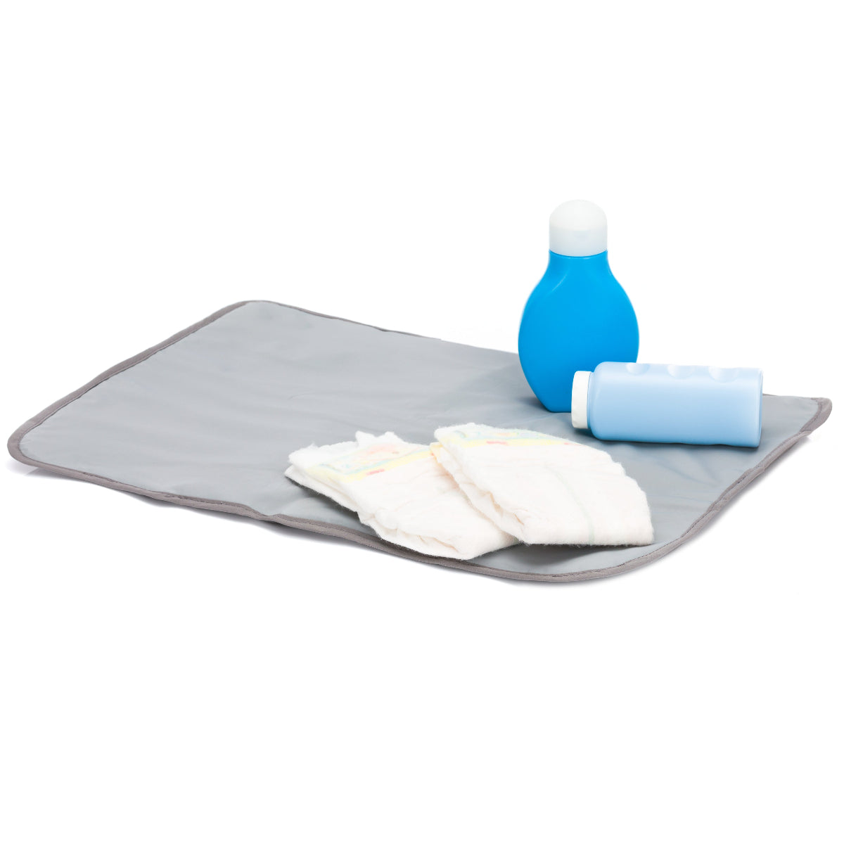 fillikid Teddyplüsch Daybag Wickeltasche grau