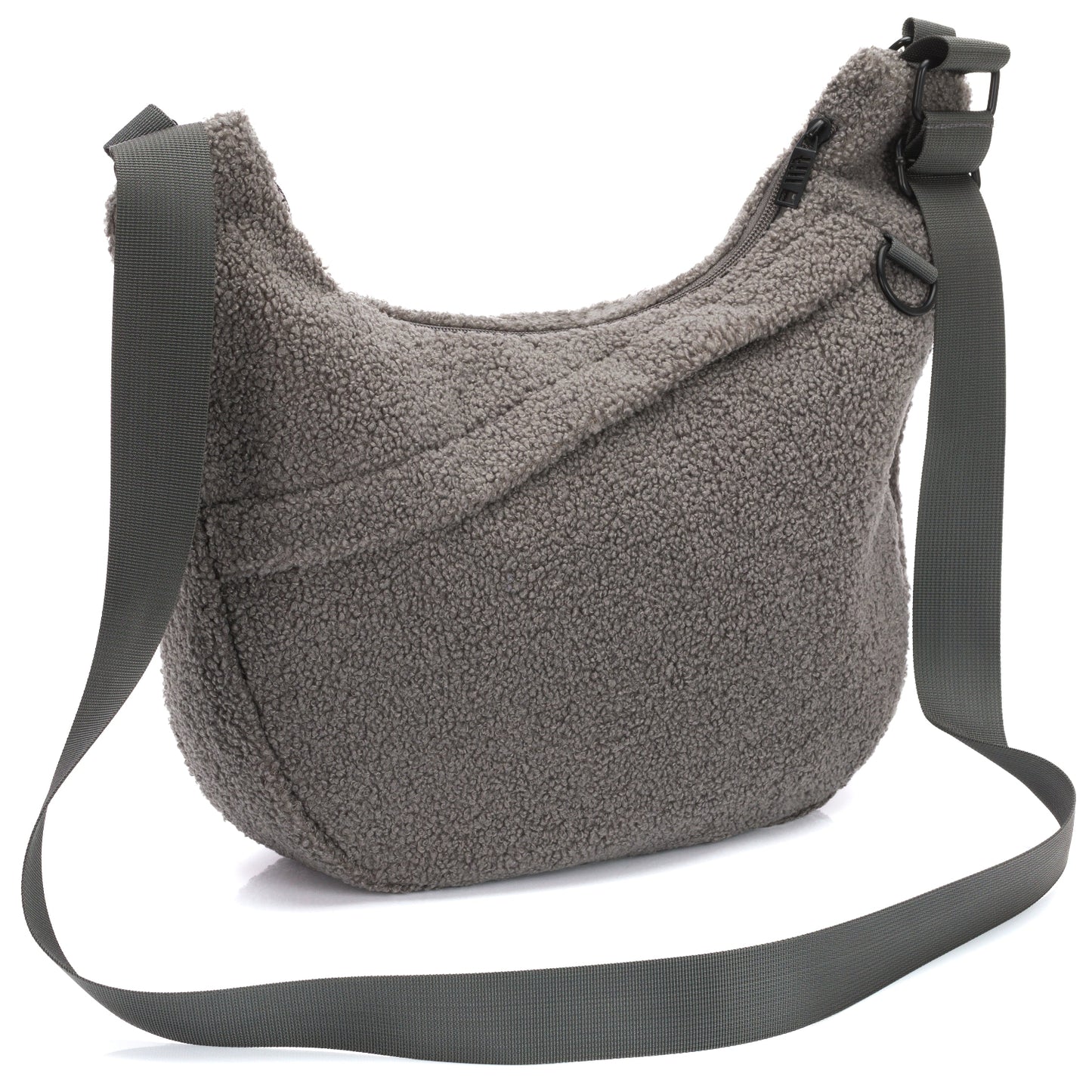 fillikid Teddyplüsch Daybag Wickeltasche grau