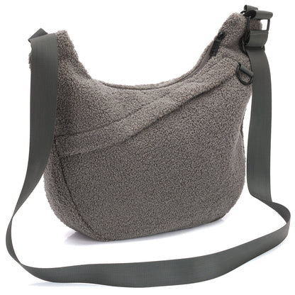 fillikid Teddyplüsch Daybag Wickeltasche grau