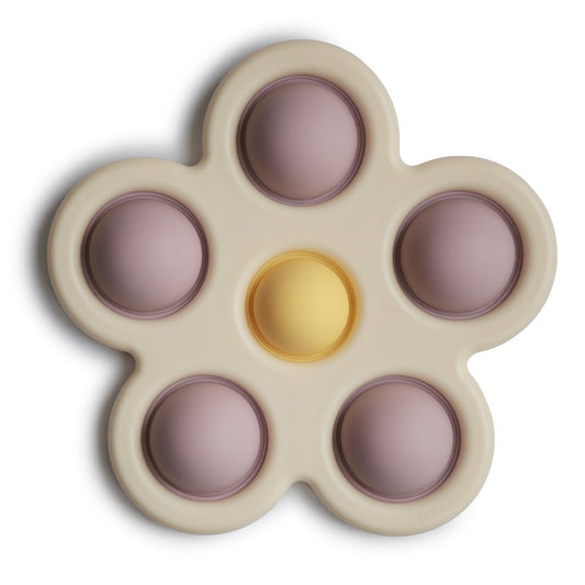 Mushie Kinder Motorik Spielzeug Drückspiel Blume10m+