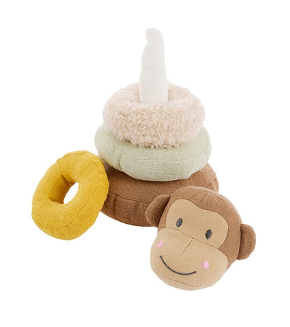 Jabadabado Baby Stapelspiel mit Stoffringen Äffchen