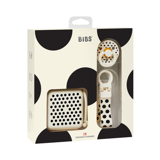 BIBS Baby Geschenkset Studio Collection Punkte Schwarz - Polka Dots
