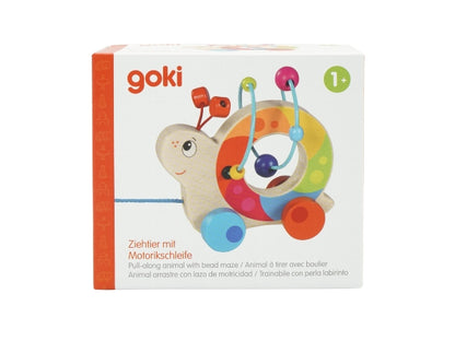 Goki Nachziehtier & Motorikschleife 2in1 Schnecke Bunt ab 12M