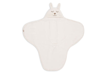 Jollein Wickeldecke Einschlagdecke Bunny Cloudy Rib Oatmeal
