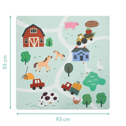 Fillikid Puzzle-Matte Bauernhof 9-teilig (93 x 93 x1 cm) 0m+