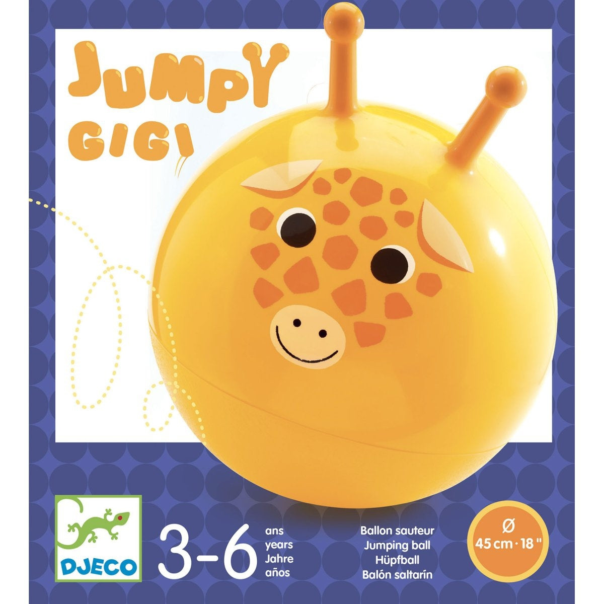 Djeco Jumpy Gigi Hüpfball Giraffe gelb 3J+
