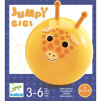 Djeco Jumpy Gigi Hüpfball Giraffe gelb 3J+