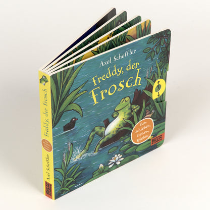 Freddy, der Frosch Schiebebuch von Axel Scheffler