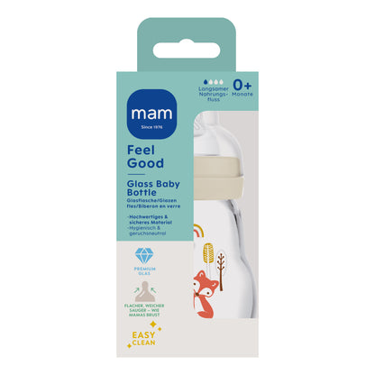 MAM Feel Good Matt AntiKolik Weithals Baby Glas Flasche