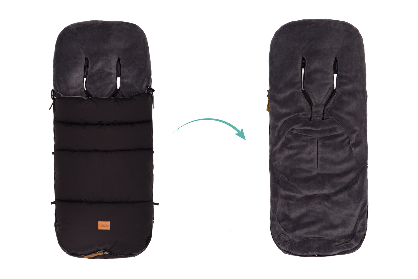 Fillikid Kinderwagen Winter Fußsack Kinley Schwarz