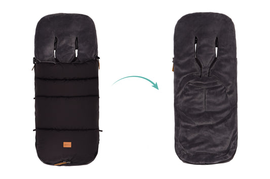 Fillikid Kinderwagen Winter Fußsack Kinley Schwarz