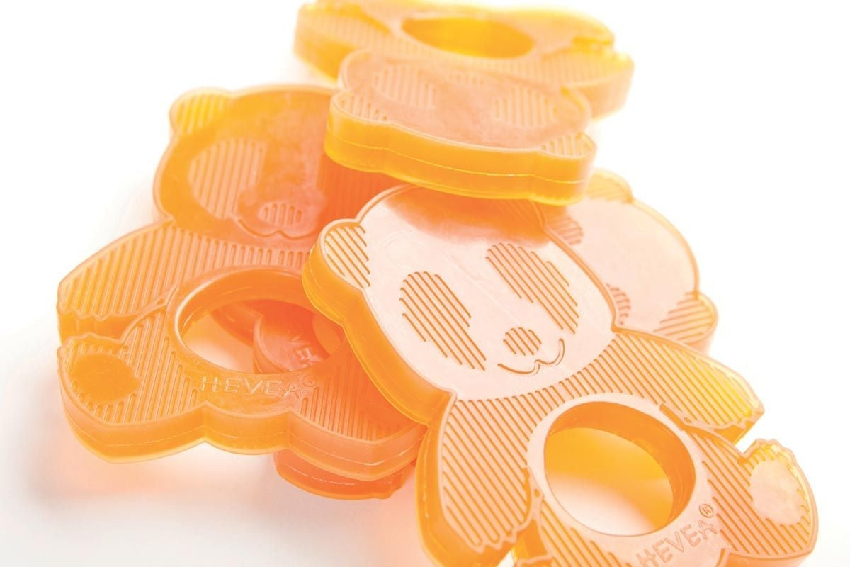 Hevea Zahnungshilfe Teether Ring Panda aus Naturkautschuk
