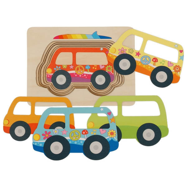 Goki 66 Bunter Van Schichtenpuzzle Sortierpuzzle 2+