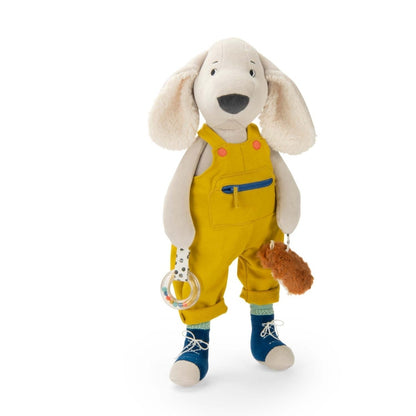 Moulin Roty XL Aktivitäten Hund Pilou moosgrün 56cm