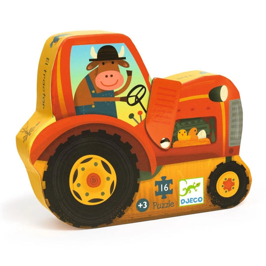 Djeco Puzzle 16Teile Traktor 3J+