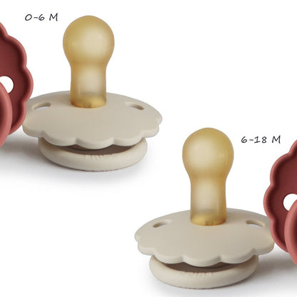 FRIGG Geschenkbox 6 Schnuller Latex Kirschform Cherry Beruhigungssauger Naturkautschuk