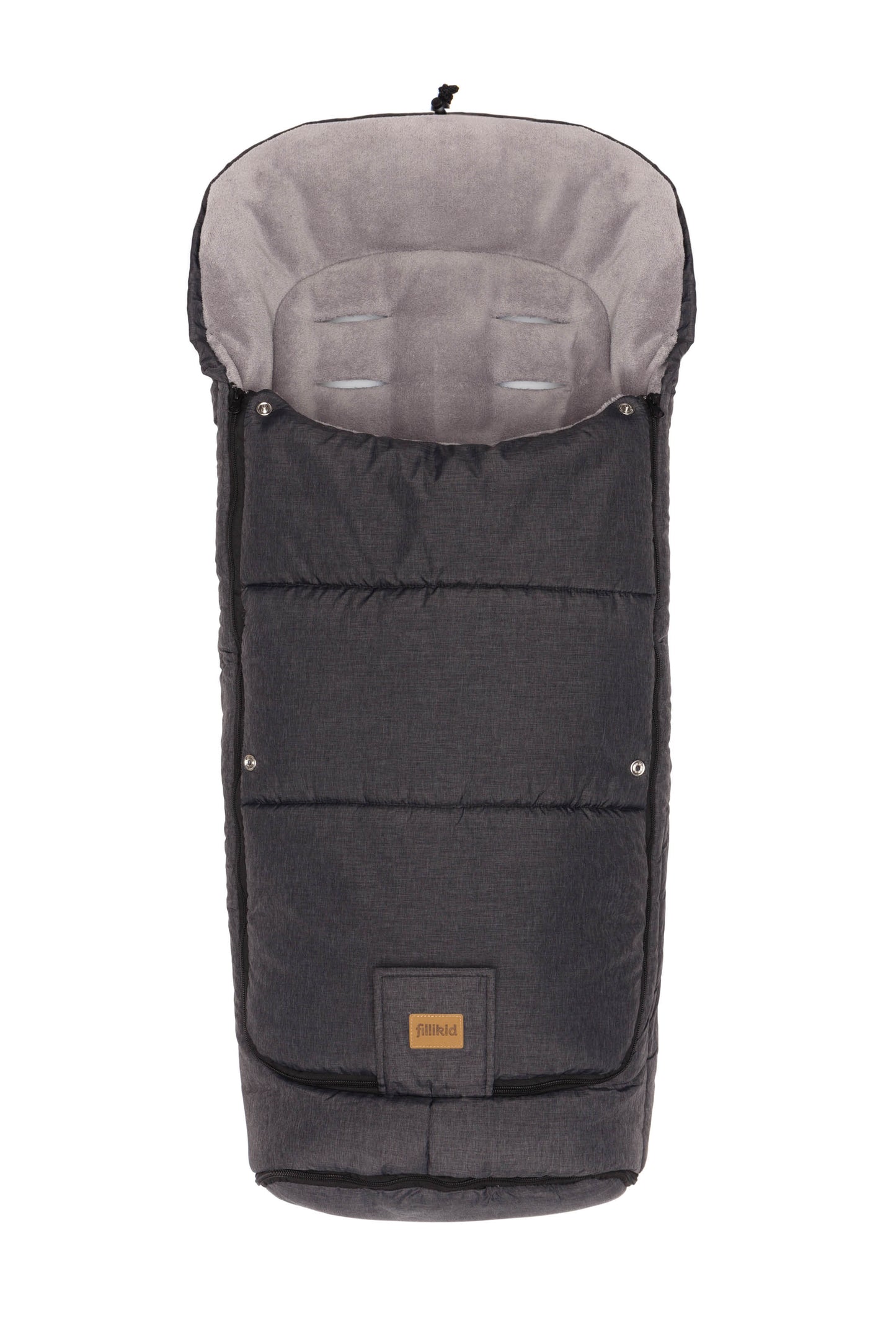 Fillikid Kinderwagen Winter Fußsack Peak Melange Dunkelgrau