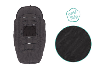 Fillikid Kinderwagen Winter Fußsack Peak Melange Dunkelgrau