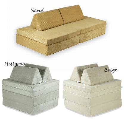 Kindersofa Montessori Cord in verschiedenen Farben