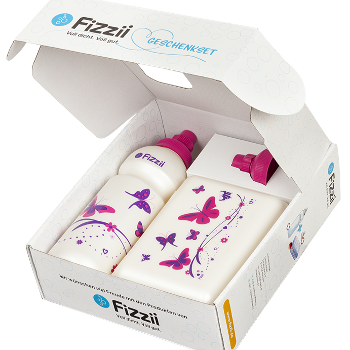 Fizzii Geschenkset Pausenbox & Trinkflasche