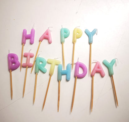 Bunte Happy Birthday Kuchen Kerzen (13 St/Pack)