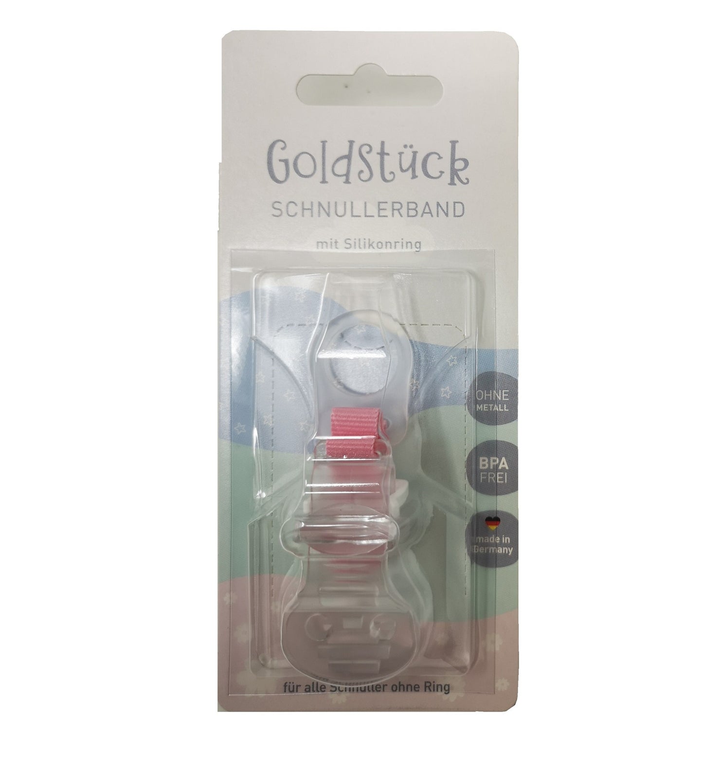 Goldstück Schnullerband mit Softring