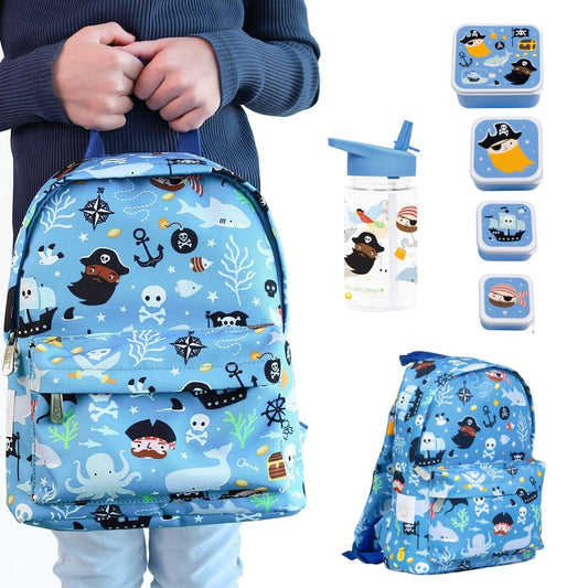 ALLC Kindergarten 3er Set: Rucksack, Trinkflasche und Lunchboxen