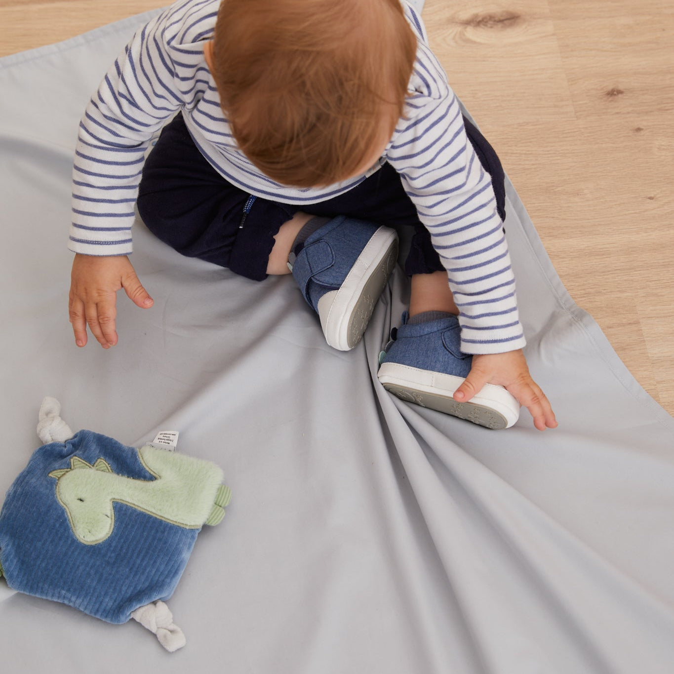 Sterntaler Hafer Wärmekissen Dino Rexi Cord Blau