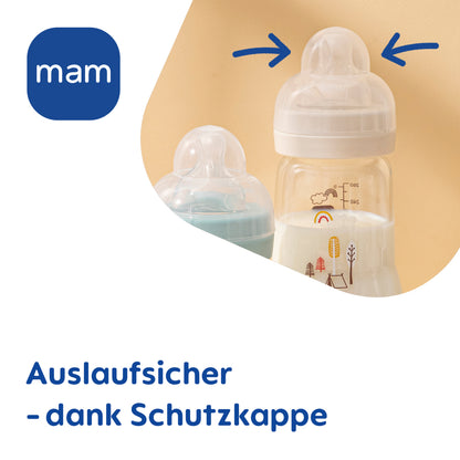 MAM Feel Good Matt AntiKolik Weithals Baby Glas Flasche