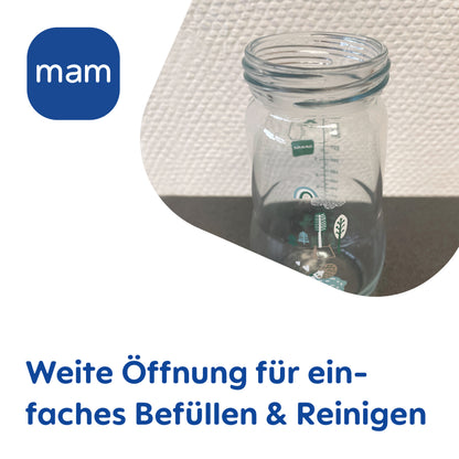 MAM Feel Good Matt AntiKolik Weithals Baby Glas Flasche