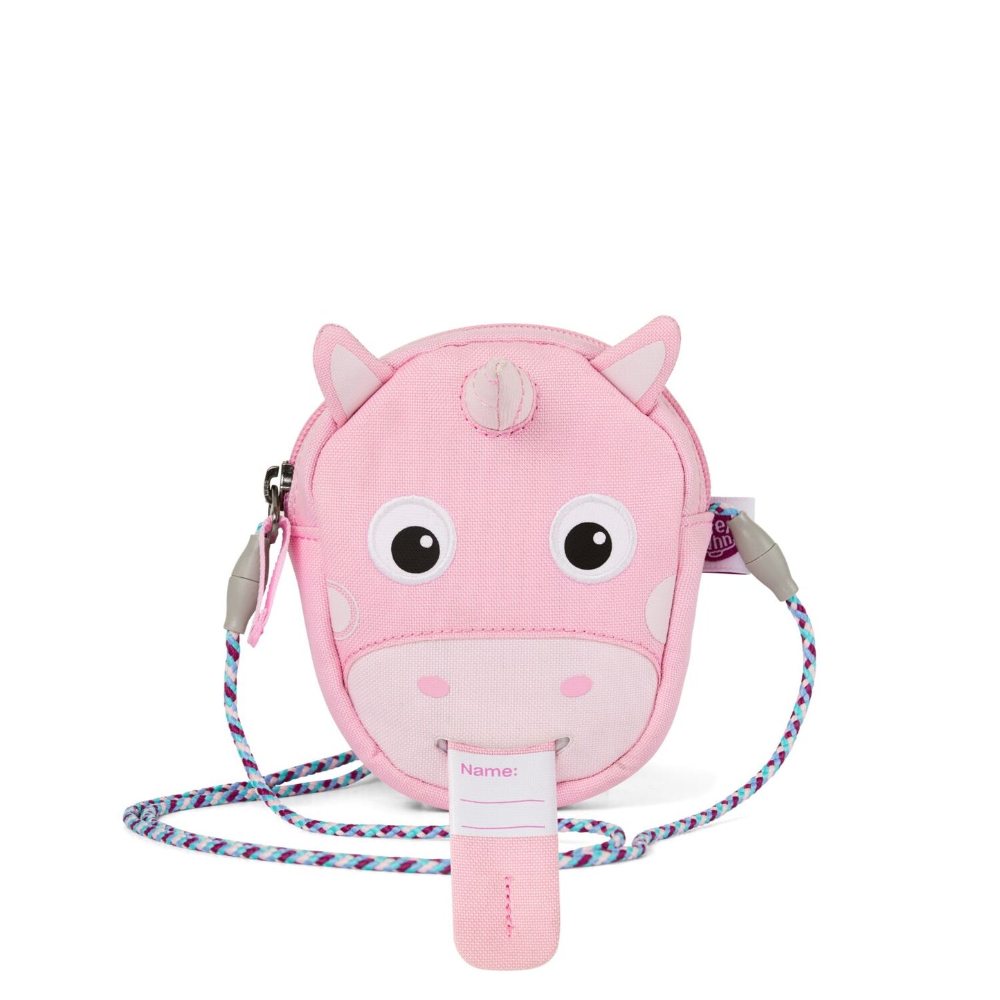 Affenzahn Kinder Geldbeutel Wallet rosa Einhorn Detail Ziehzunge
