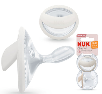 NUK Mommy Feel Baby Schnuller 0-9 Monate Skin-Like Softness Silikon