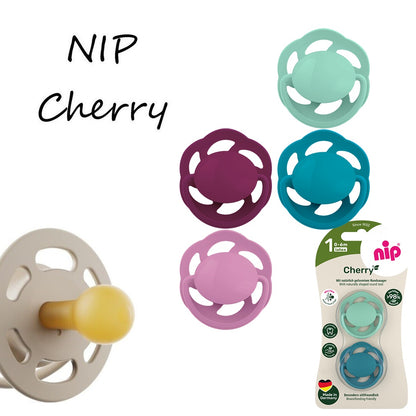 NIP Cherry Schnuller 2er Rund Form Latex Kirschform Naturform