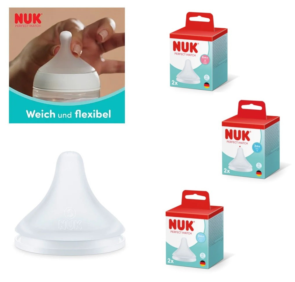 Nuk Perfect Match Trinksauger * Elastisch und extra Soft * 2er Box
