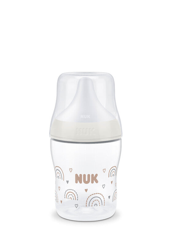 Nuk Perfect Match Geschenkset 0-6m Regenbogen 4x Babyflasche & 1x Schnuller & Flaschenbürste