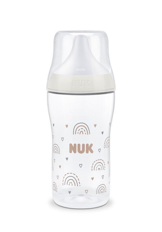 Nuk Perfect Match Geschenkset 0-6m Regenbogen 4x Babyflasche & 1x Schnuller & Flaschenbürste