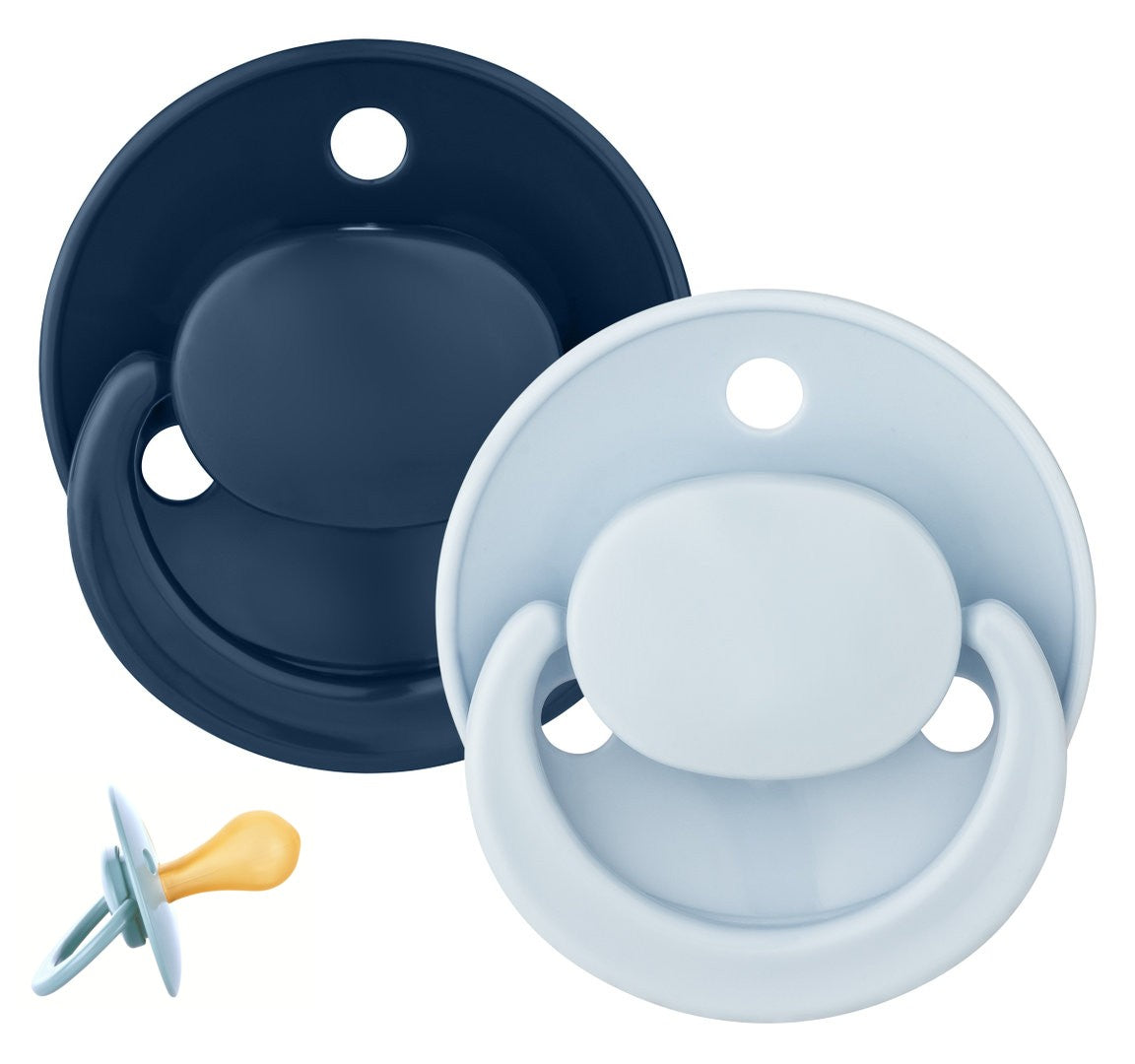 Baby Nova Schnuller Kirschform Naturkautschuk im 2er Pack - Einfarbig