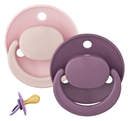 Baby Nova Schnuller Kirschform Naturkautschuk im 2er Pack - Einfarbig