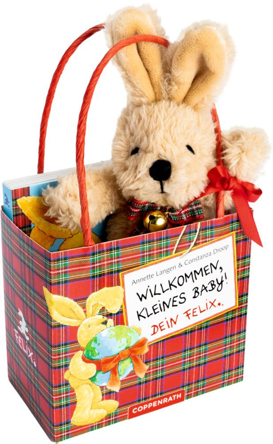 Coppenrath Die Spiegelburg Willkommen Kleines Baby - Stoffhase Felix 10cm