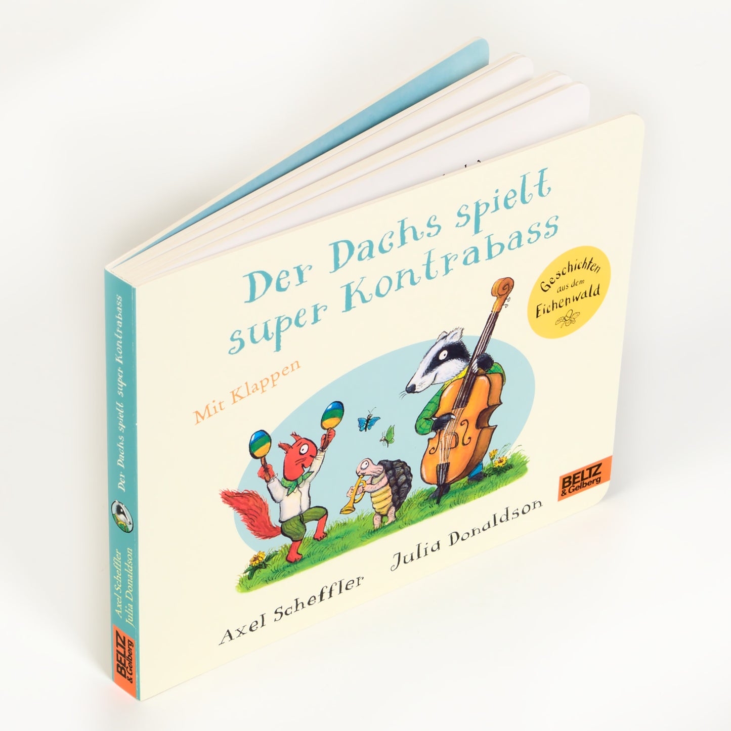 Der Dachs spielt super Kontrabass Klappenbuch von Scheffler & Donaldson