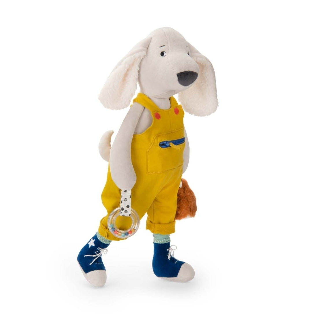 Moulin Roty XL Aktivitäten Hund Pilou moosgrün 56cm - Seitenbild