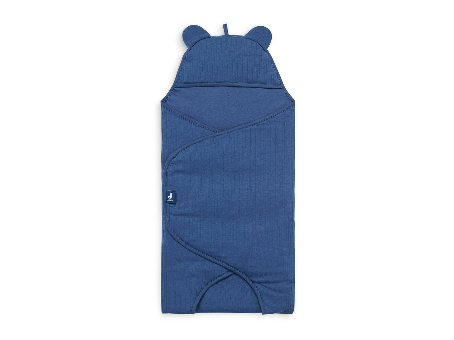 Jollein Wickeldecke Einschlagdecke Bear Stripes Jeansblau
