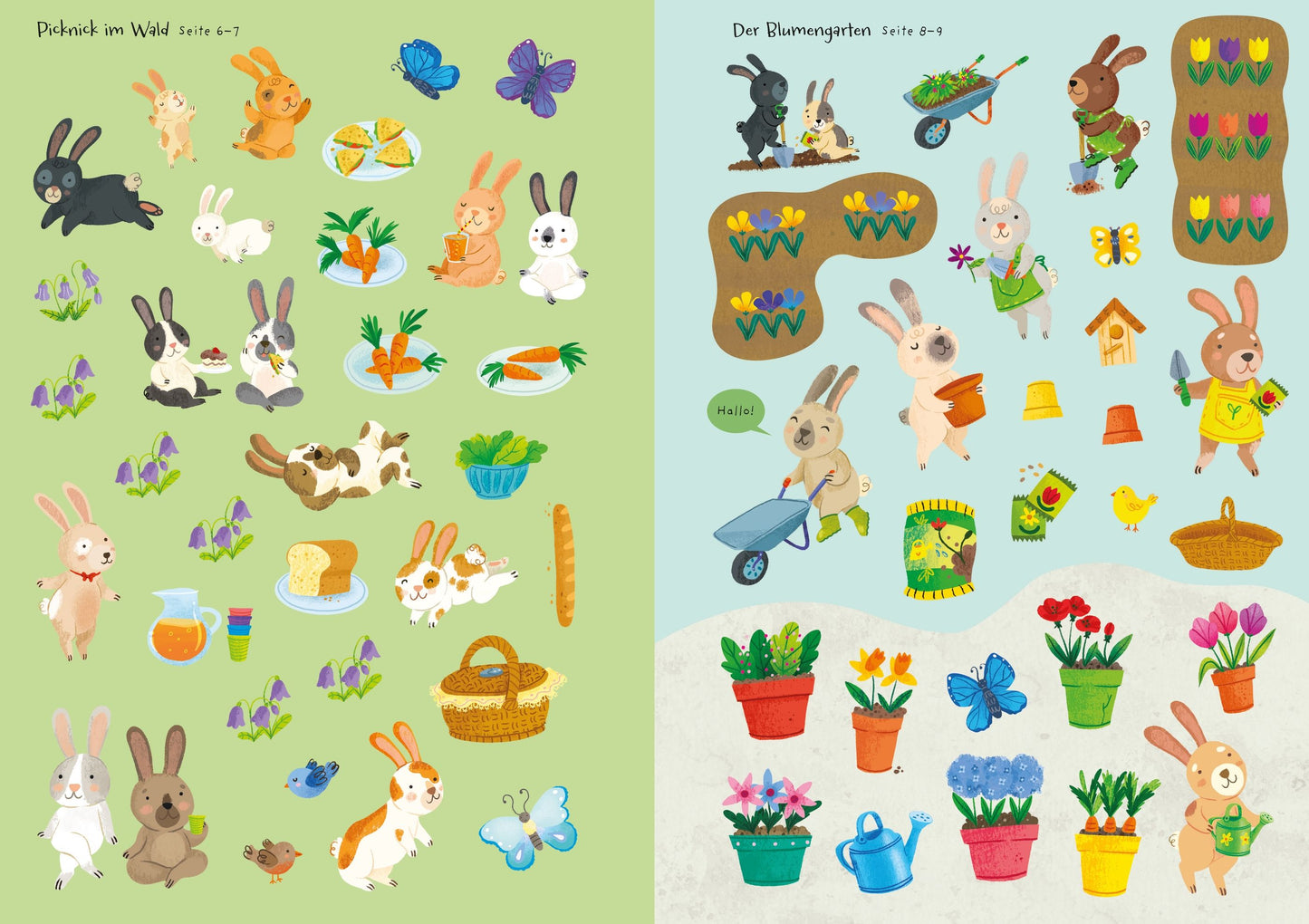 Usborne Immer wieder Stickerbuch: Osterhasen