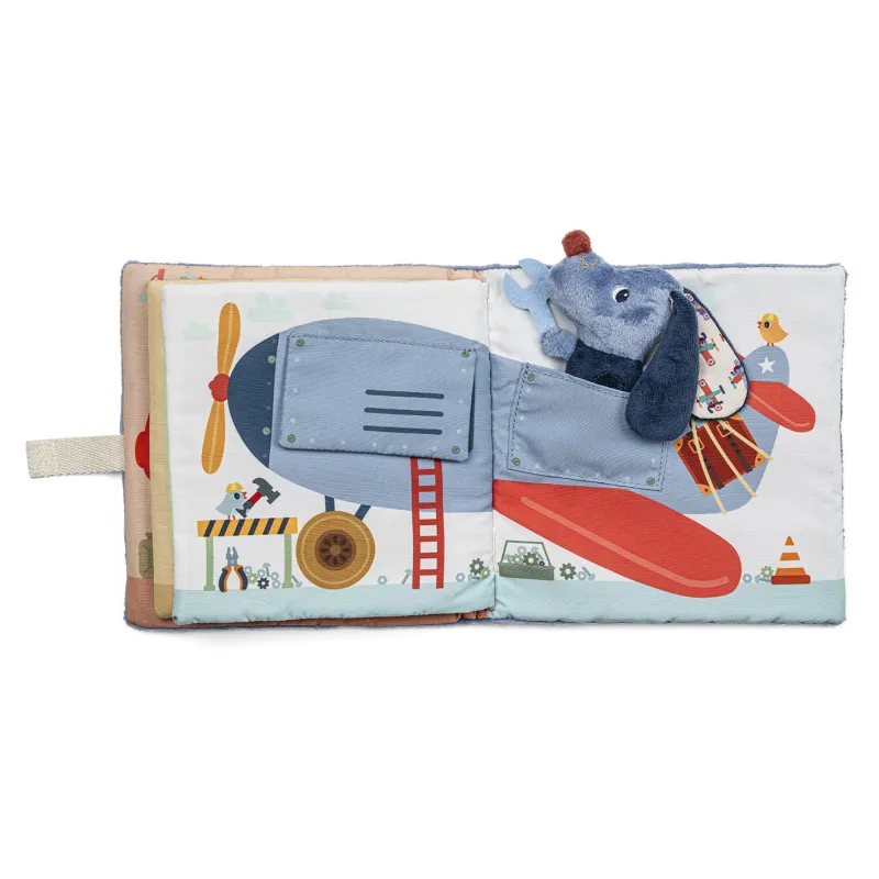 Lilliputiens Kinder Aktivitäten Stoffbuch Hund Jules Werkstatt Garage
