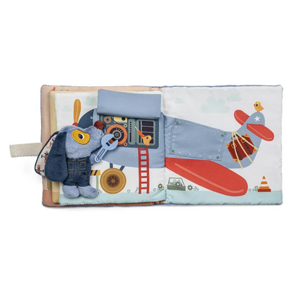 Lilliputiens Kinder Aktivitäten Stoffbuch Hund Jules Werkstatt Garage
