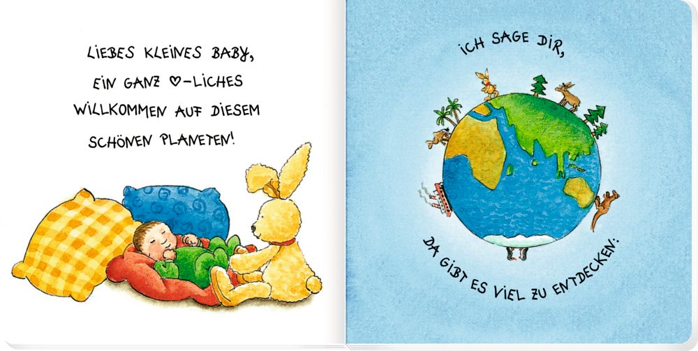 Coppenrath Die Spiegelburg Willkommen Kleines Baby - Stoffhase Felix 10cm