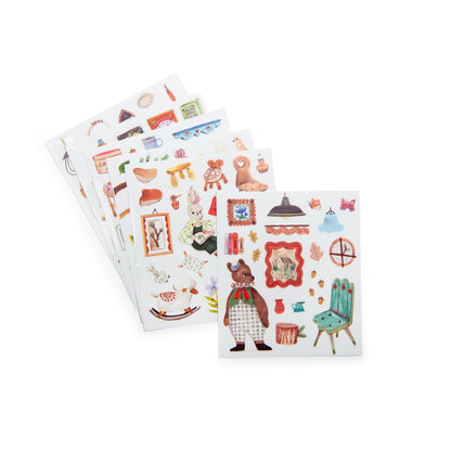 Moulin Roty Malbuch Les Minouchkas mit Stickern